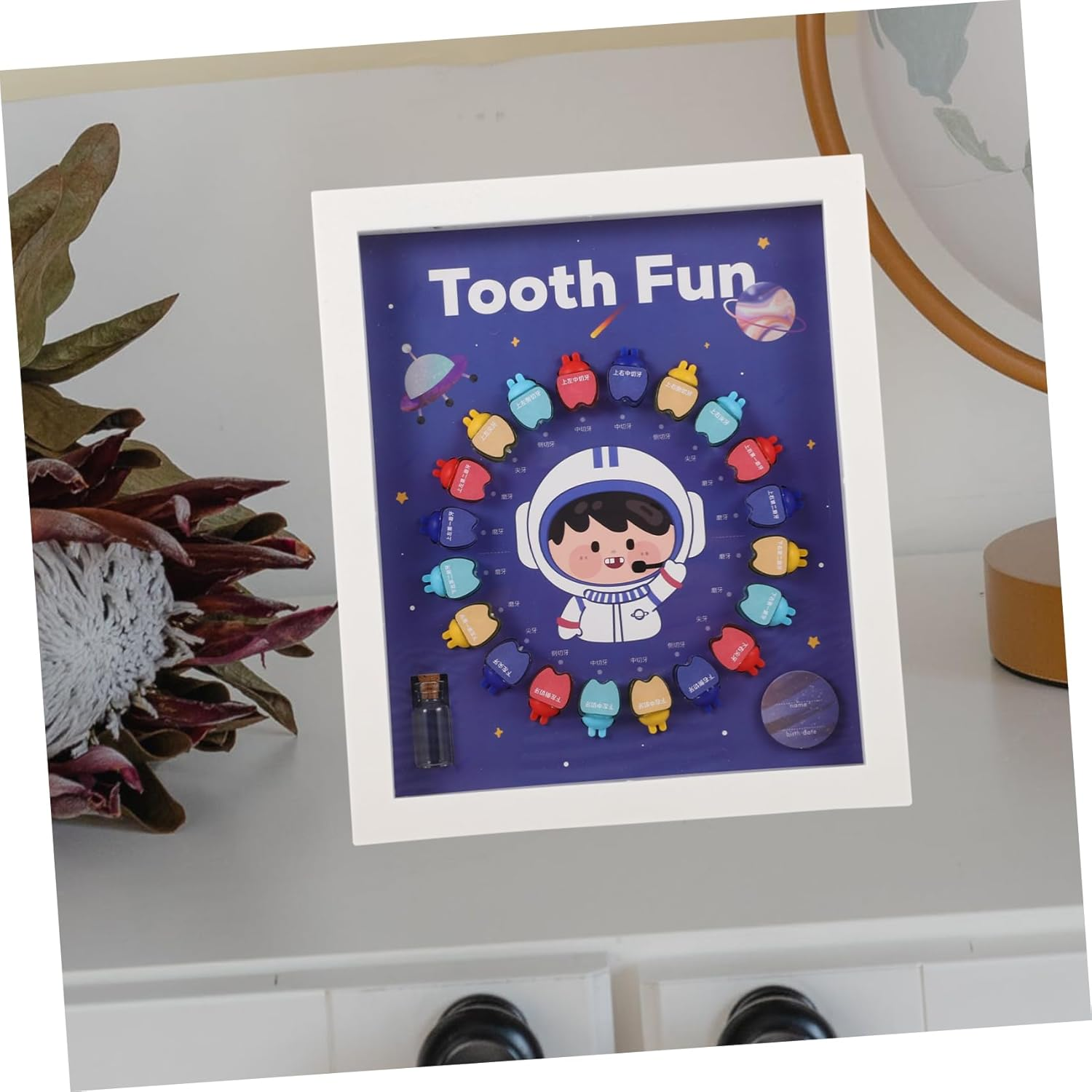 SHOWERORO First Tooth Box Sturdy Tooth Saver Case for Boys and Girls Keepsake Decorative