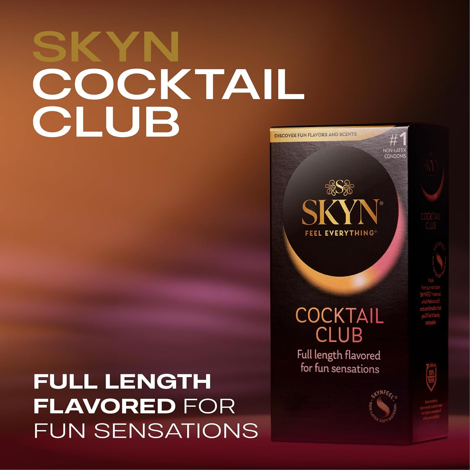 Skyn Lifestyles Cocktail Club Premium Flavored Condoms, 10 Count image number 2