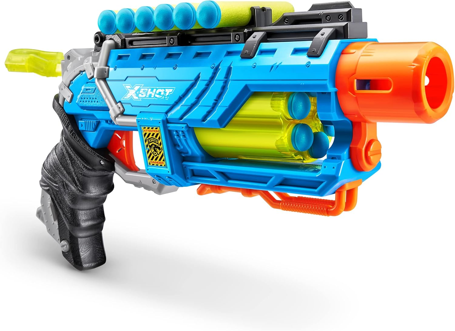 X-Shot 4869-2022 Attack Dino Striker Foam Blaster (6 Medium Egg, 48 Darts), Blue, 2 Pack image number 5