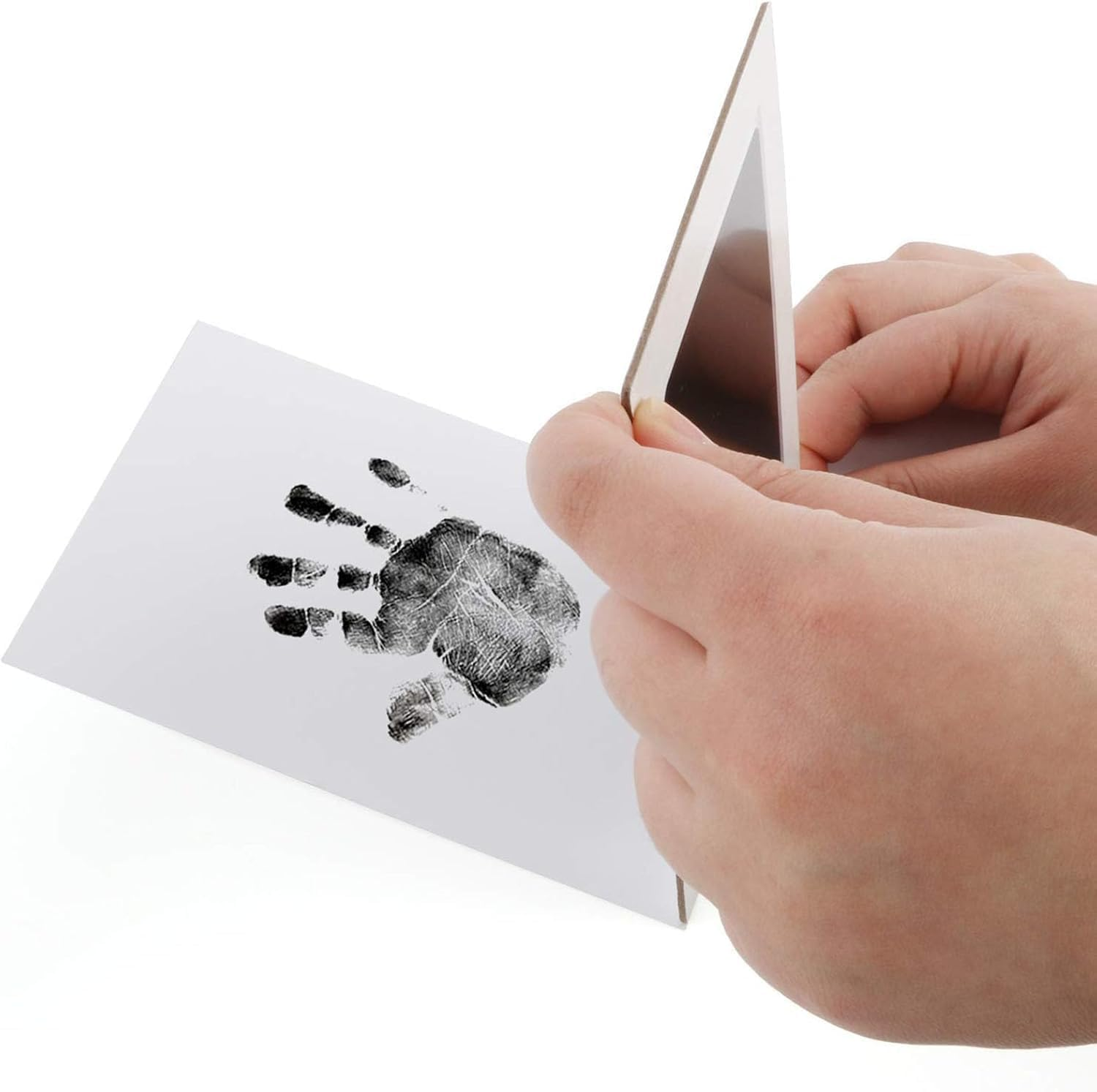 4-Pack Inkless Hand and Footprint Kit - Ink Pad for Baby Hand and Footprints - Dog Paw&Nose Print Kit Newborn Baby Handprint Kit Baby with 4 Ink Pads and 8 Imprint Cards image number 1