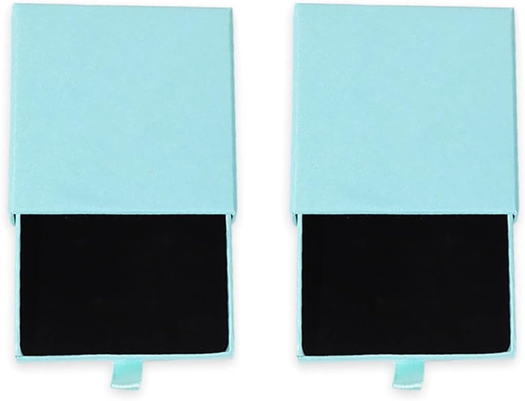 2Pcs Jewelry Gift Box,Bracelet Gift Boxes, Ring Necklace Earring Kraft Organizer Box,Square Small Gift Box for Valentine'S Day Christmas Birthday Jewellery Gift (Pink+Blue)