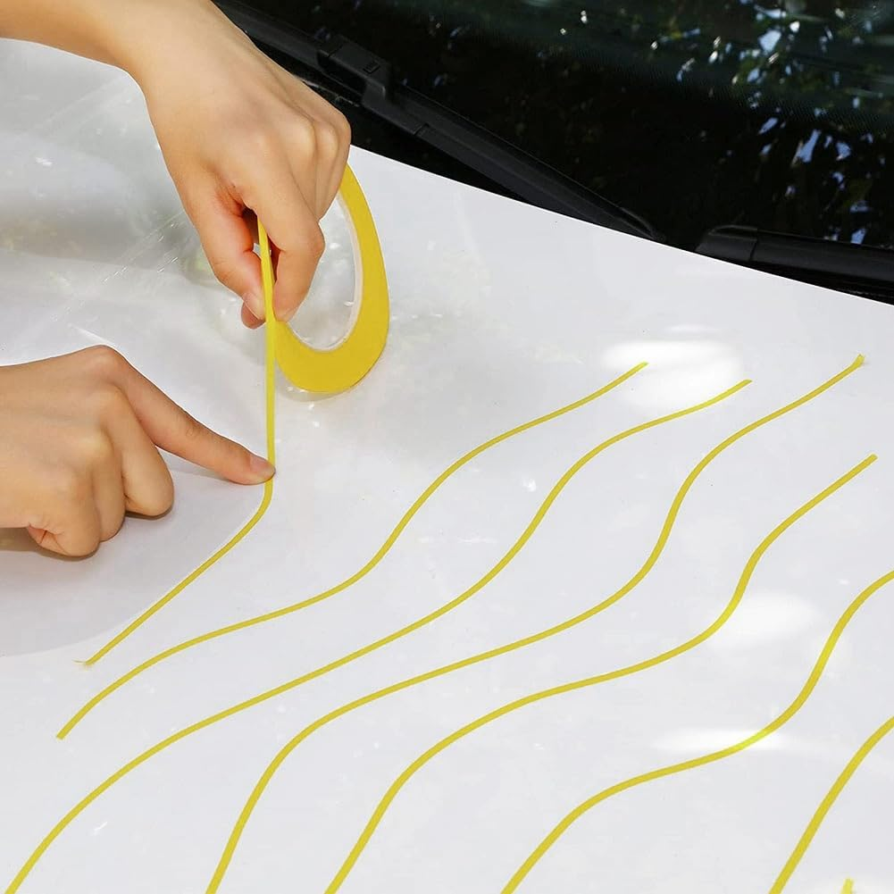 12 Rolls Fine Line Tape 1/16,7/10,1/8,1/4,1/2,3/4 Inch X 55Yard, Fineline Masking Tape, Painters Automotive Masking Tape image number 6