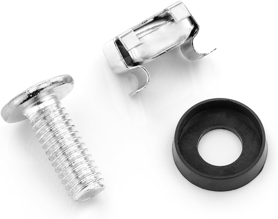 Deleycon M6 Cage Nuts Screws Set for Network Cabinets - Set of 20 Patch Panel Racks Server Enclosure 19 Inch 10 Inch Mounting Kit Steel - Silver image number 5