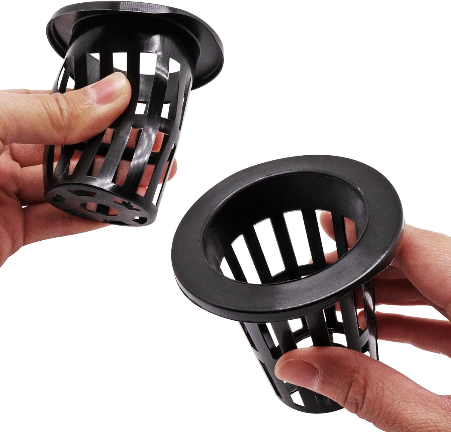 2.75Inch Garden Plastic Slotted Mesh Net Cups Pots, round Net Cups Pots Plant Net Pot Bucket Basket for Hydroponics (12) image number 2