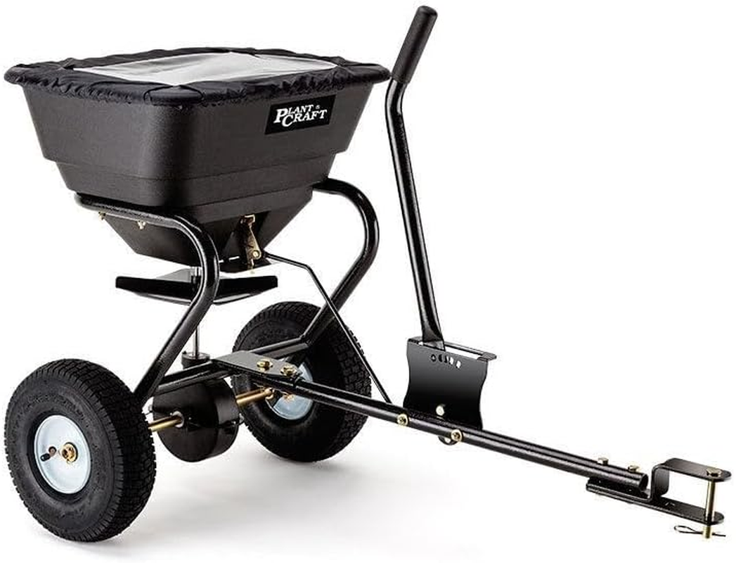 PLANTCRAFT Tow behind Spreader 30Kg / 26L Seed Fertiliser Tow Rotary with Rain Cover image number 3