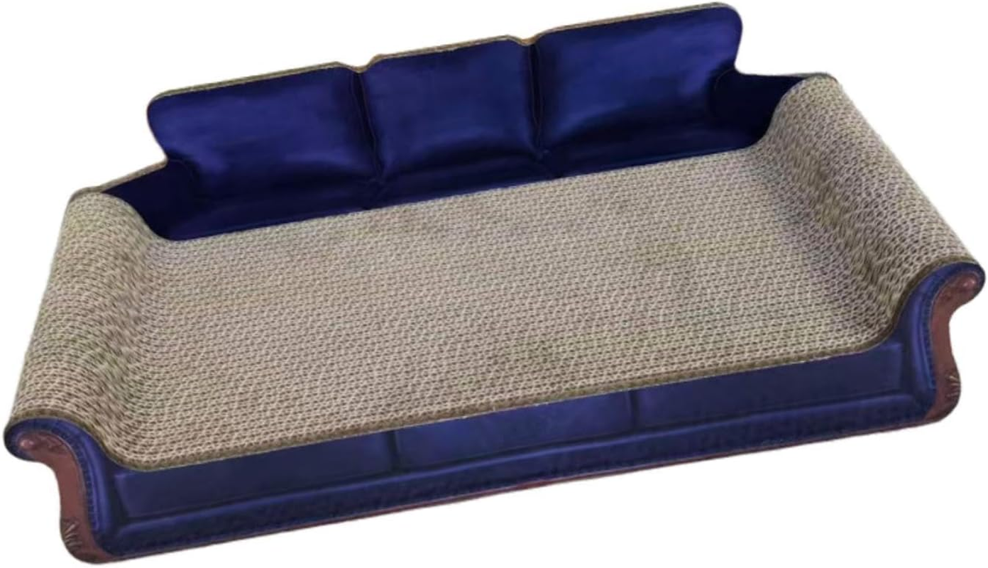 MFMEXUL Cat Scratcher, Sofa Bed, Protects Carpets and Sofas, Pet Toy, Cardboard Bed for Resting, Blue