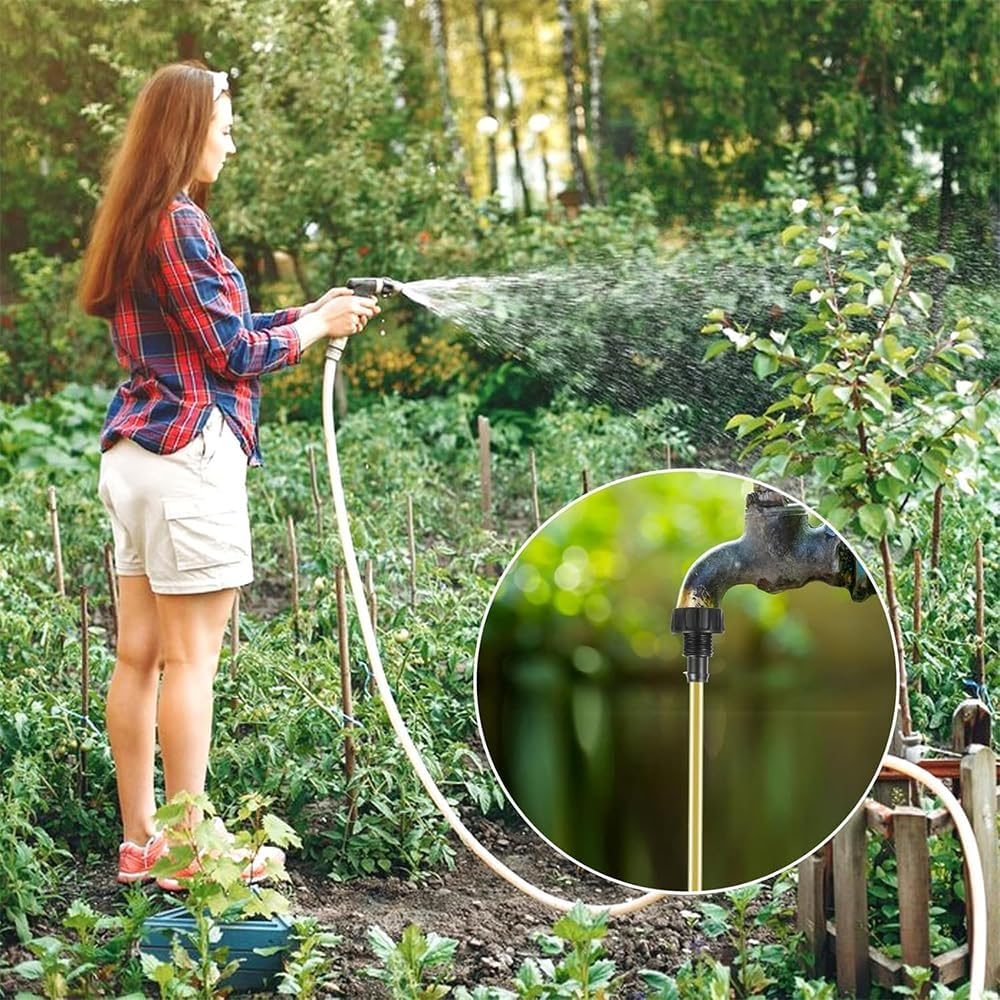 6-Pack Drip Irrigation Kit- 3/4" to 1/2" Adapters, Thread Drip Irrigation Tubing Adapter, Faucet Connector, Auto Watering image number 1