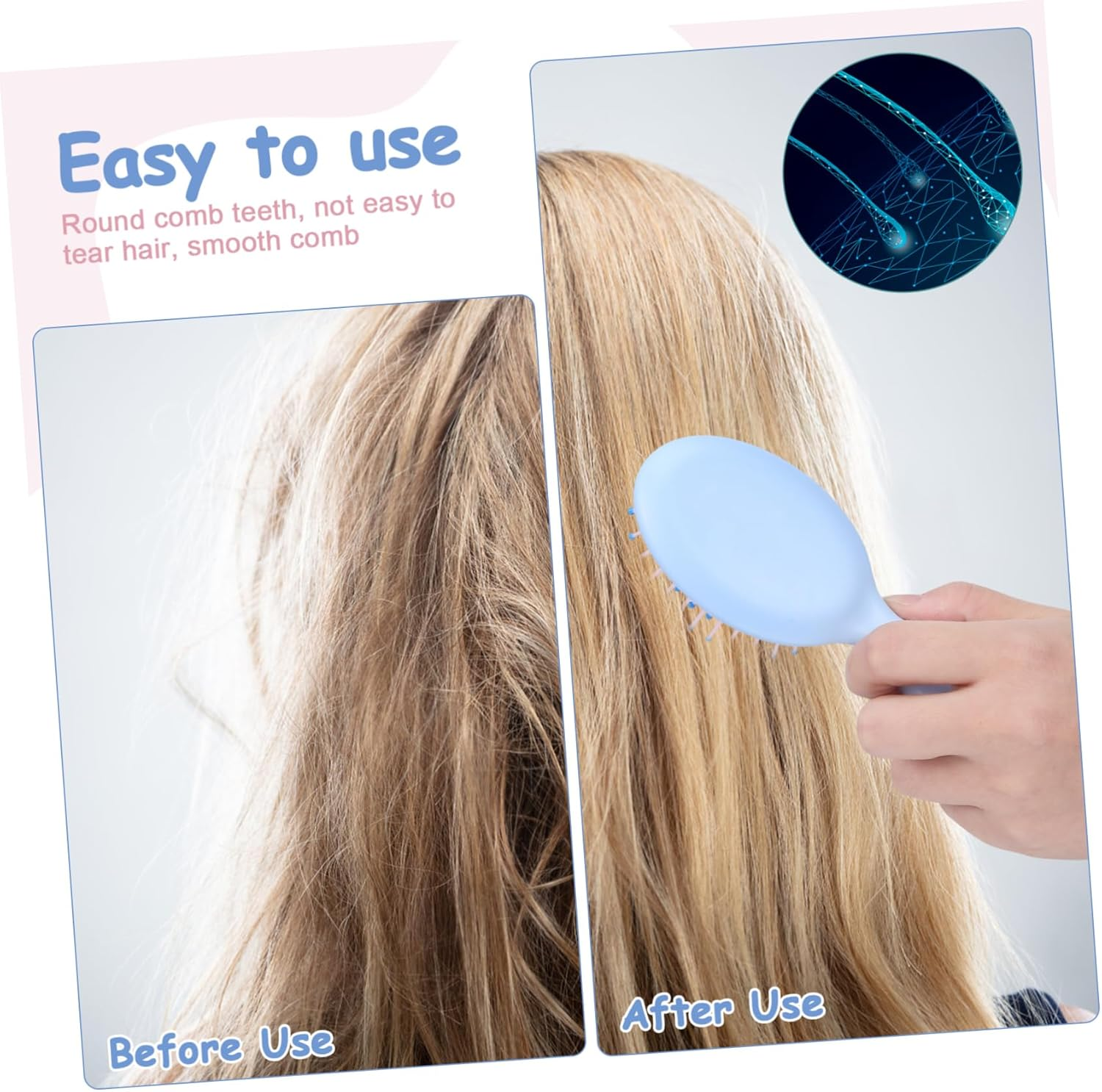 WOFASHPURET 16 Pcs Mini Detangler Hair Brushes for All Hair Types Travel Friendly Small Comb with Sturdy Material Portable in Vibrant Colors for Adults image number 6