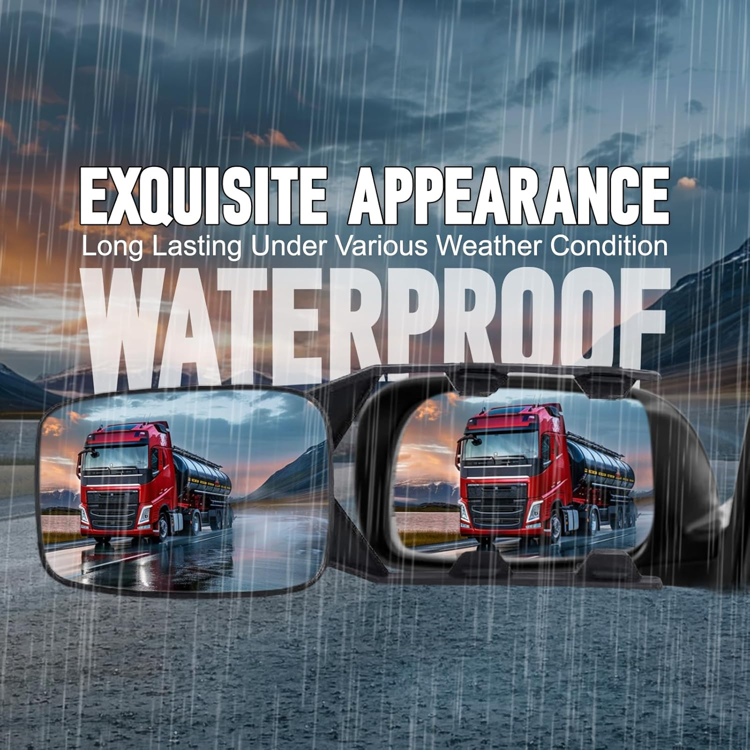 Car Towing Mirrors - Baceyong Trailer Caravan Towing Mirrors Wing Mirror Long Arm Extensions for Caravan Towing, Pack of 1 image number 5