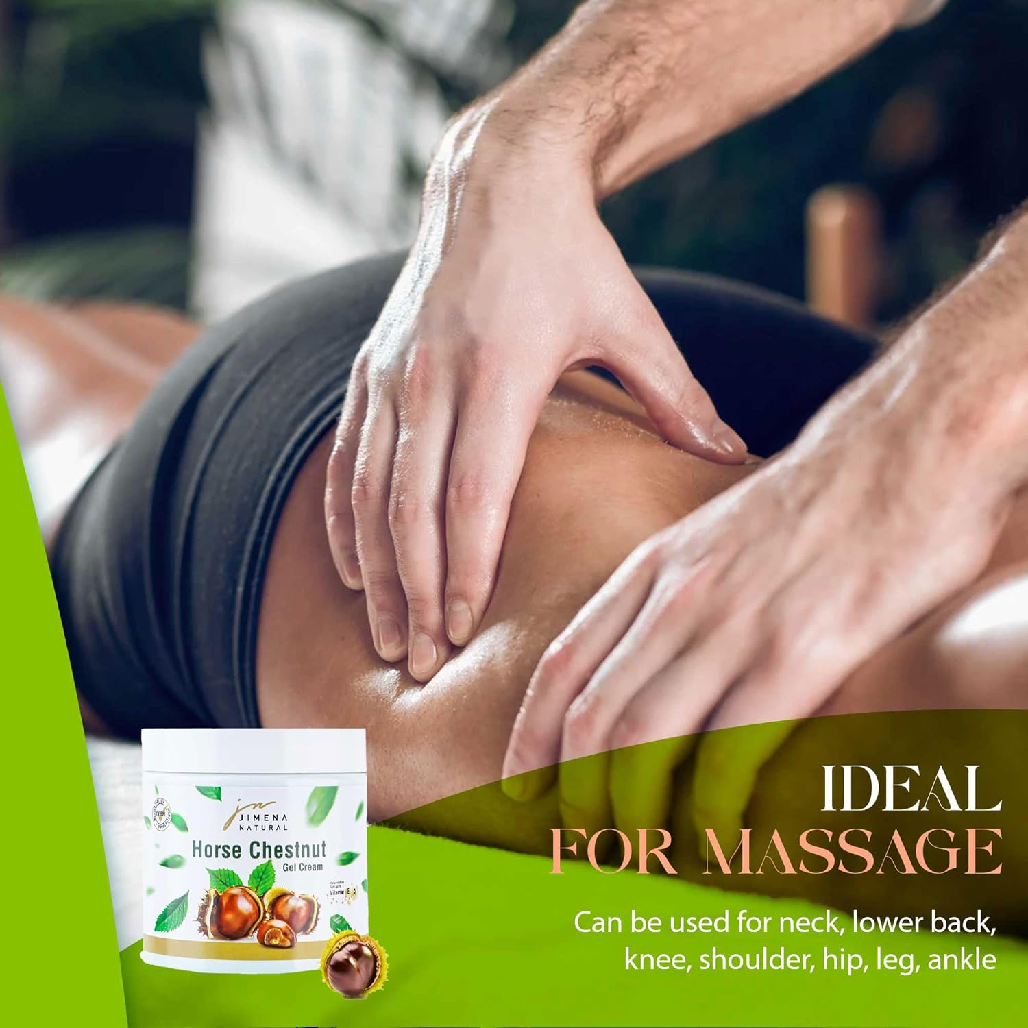 Horse Chestnut Gel Cream for Varicose Veins Legs (500Ml/16.9 Fl Oz), Relaxing, Cooling, Soothing Cream for Feet, Legs, Knees, Back image number 4