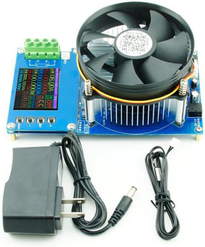 ACAGALA 150W 20A Adjustable Constant Current Electronic Load 2.4Inch TFT Color Display 4 Working Modes USB Lithium Battery Capacity Monitor Tester Discharge Meter