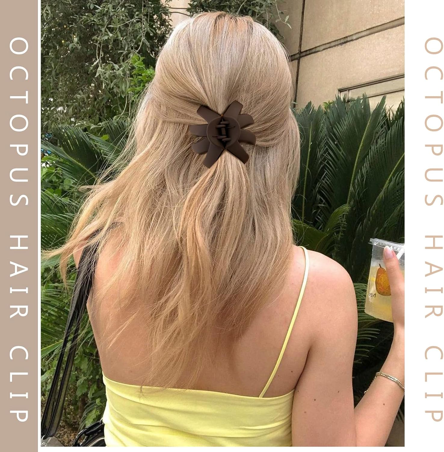 4 Pcs Octopus Hair Clips Hair Clips for Women Claw Clips for Thick Hair Matte Hair Clips Strong Grip Non-Slip Jaw Clips Neutral Color Hair Clips Simple Hair Clips for Women Girls image number 4