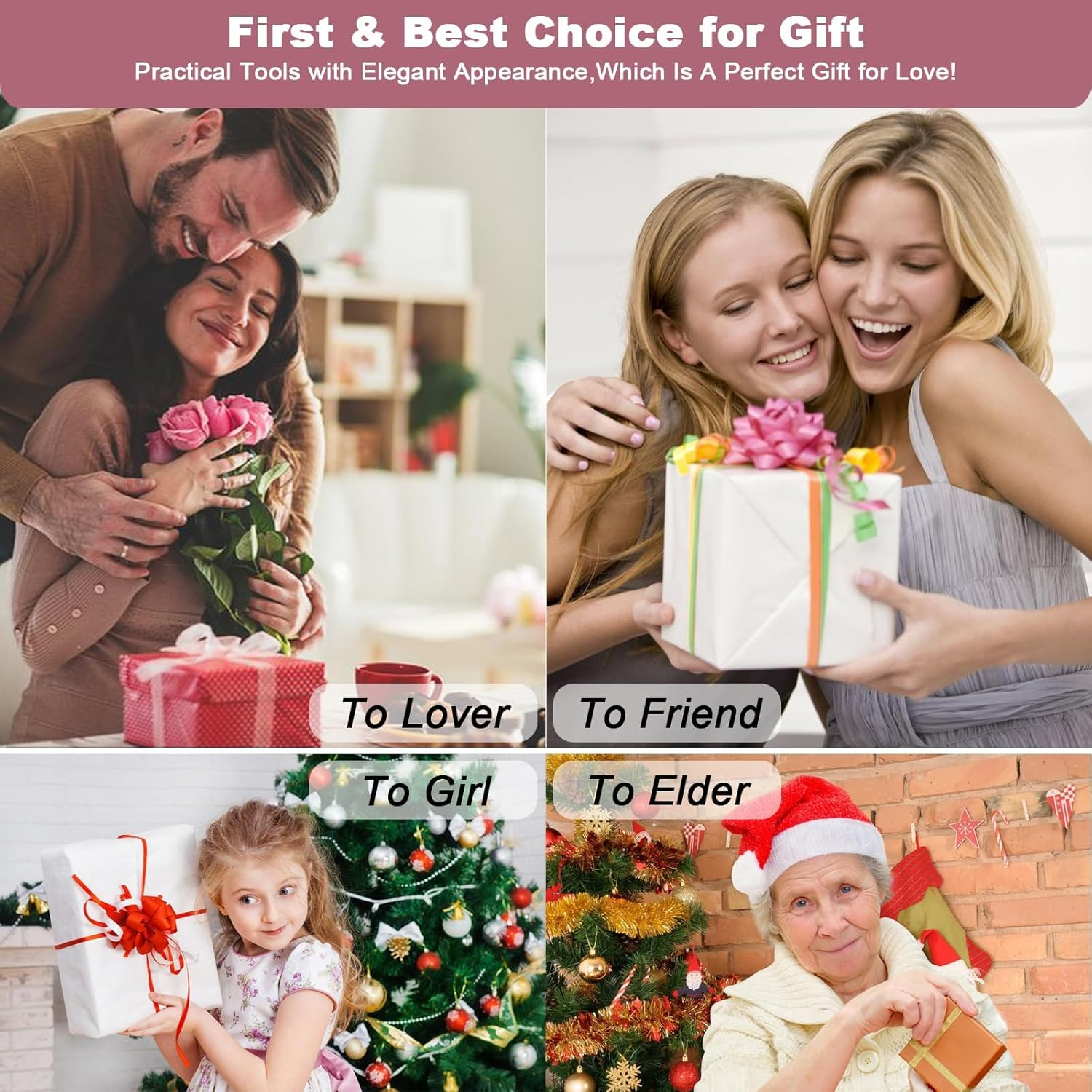 Premium Manicure Set, 7 in 1 Professional Nail Clippers Scissors Pedicure Kit, Stainless Steel Cuticle Nail Care Tools with Luxurious Travel Case, Portable Manicure Grooming Kit Women image number 3