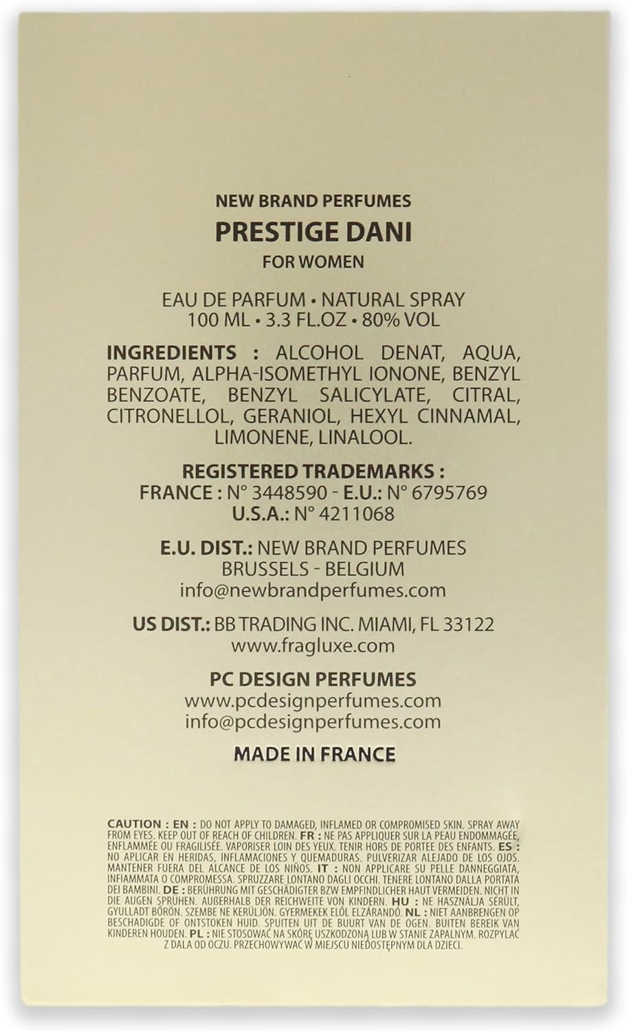 New Brand Dani by New Brand for Women - 3.3 Oz EDP Spray, 1 Count image number 3