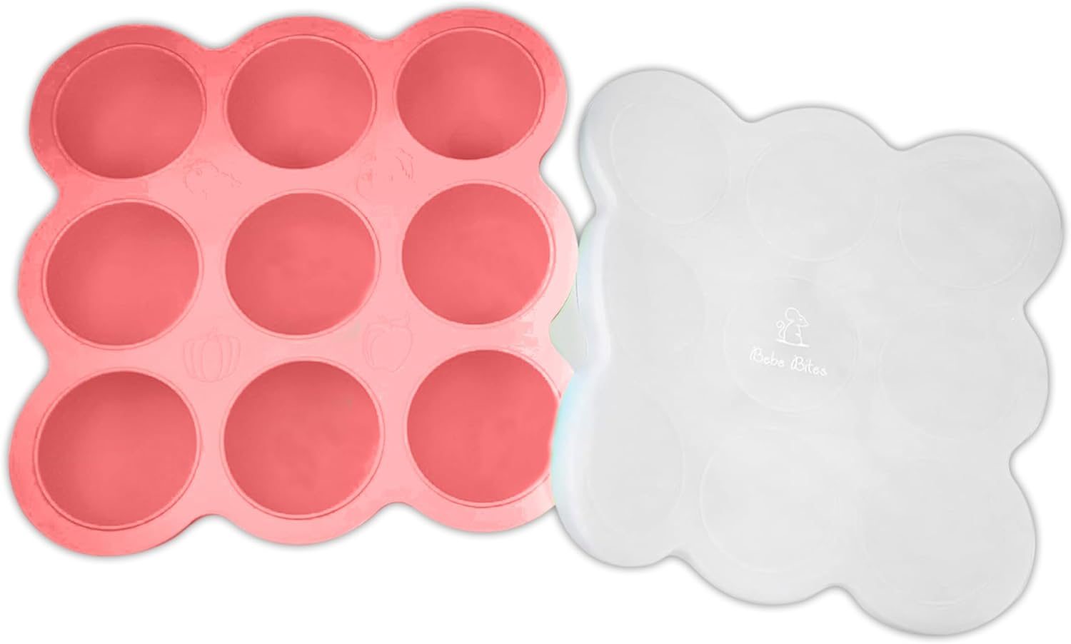 Pink Baby Food Storage, Freezer Tray, Food Grade Silicone, BPA Free, Microwave & Dishwasher Safe, Self Feeding, Baby Led Weaning (19 Cm L X 4.7 Cm H)