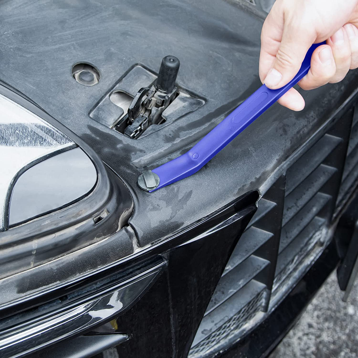 Trim Removal Tool - 5Pcs Trim Removal Tool Set,Car Pry Tool Kit, Car Panel Door Audio Trim Tool Kit for Vehicle Dash Radio Audio Installer image number 4