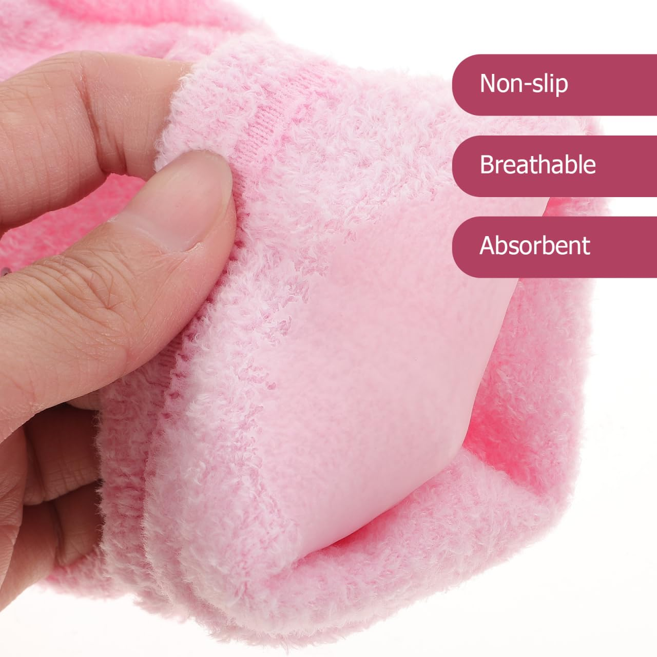 Baluue Moisturizing Elbow Sleeve Gel Brace Breathable Non-Slip Support for Joint Protection and Dry Skin Relief Pink Pair 6.7X3 Inches image number 5