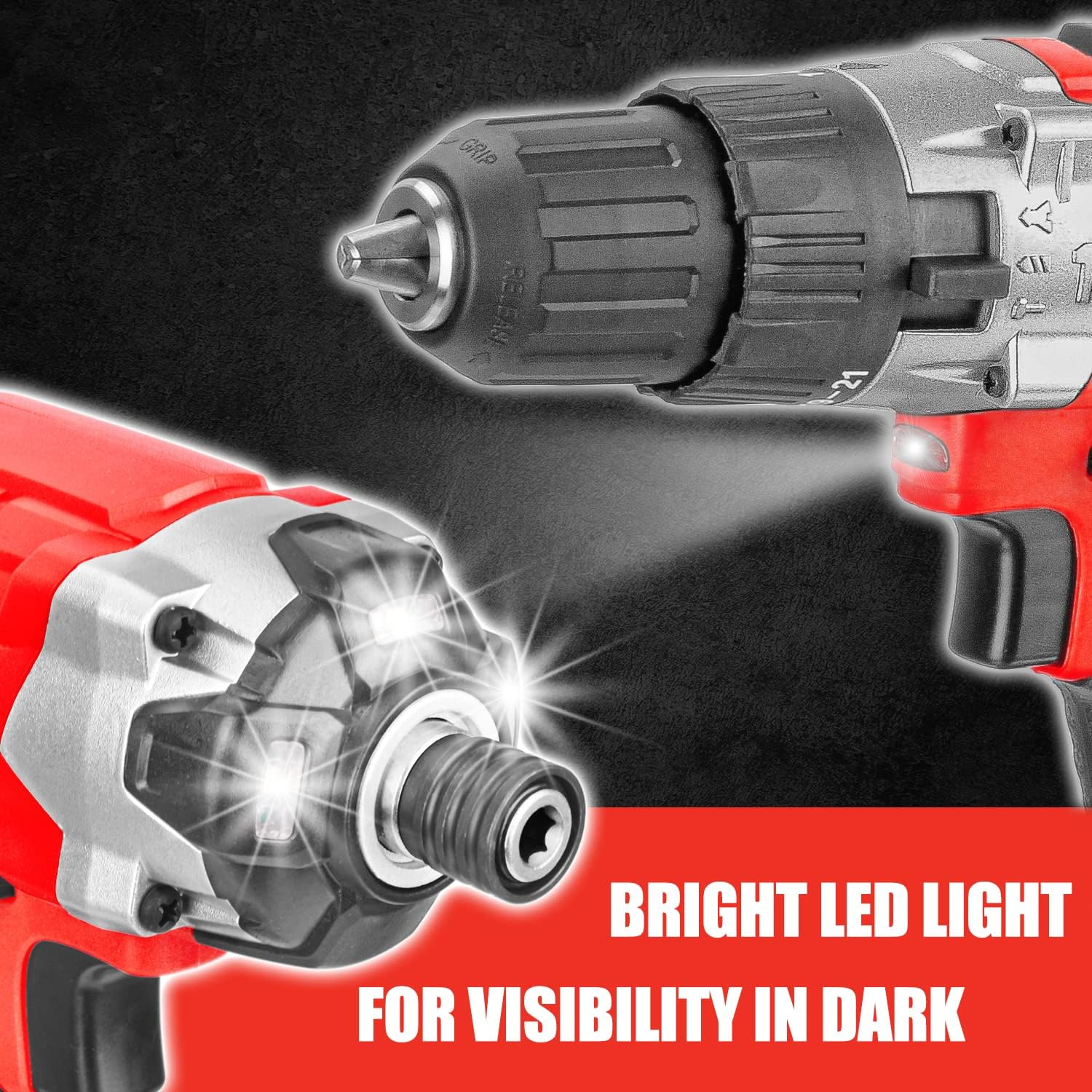 TOPEX 20V Cordless Combo Kit Hammer Drill & Impact Driver W/Fast Charger image number 1