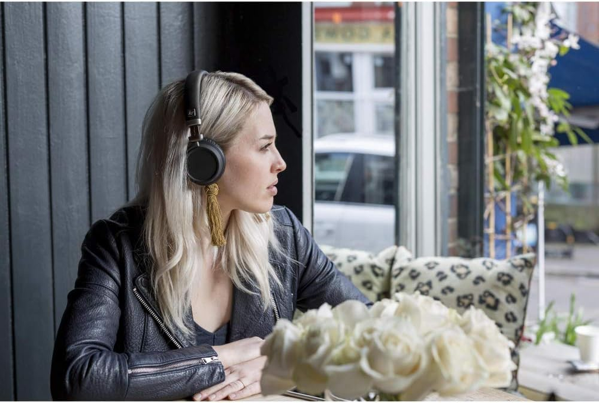 Kitsound Harlem Wireless Bluetooth On-Ear Headphones with Mic - Black image number 2