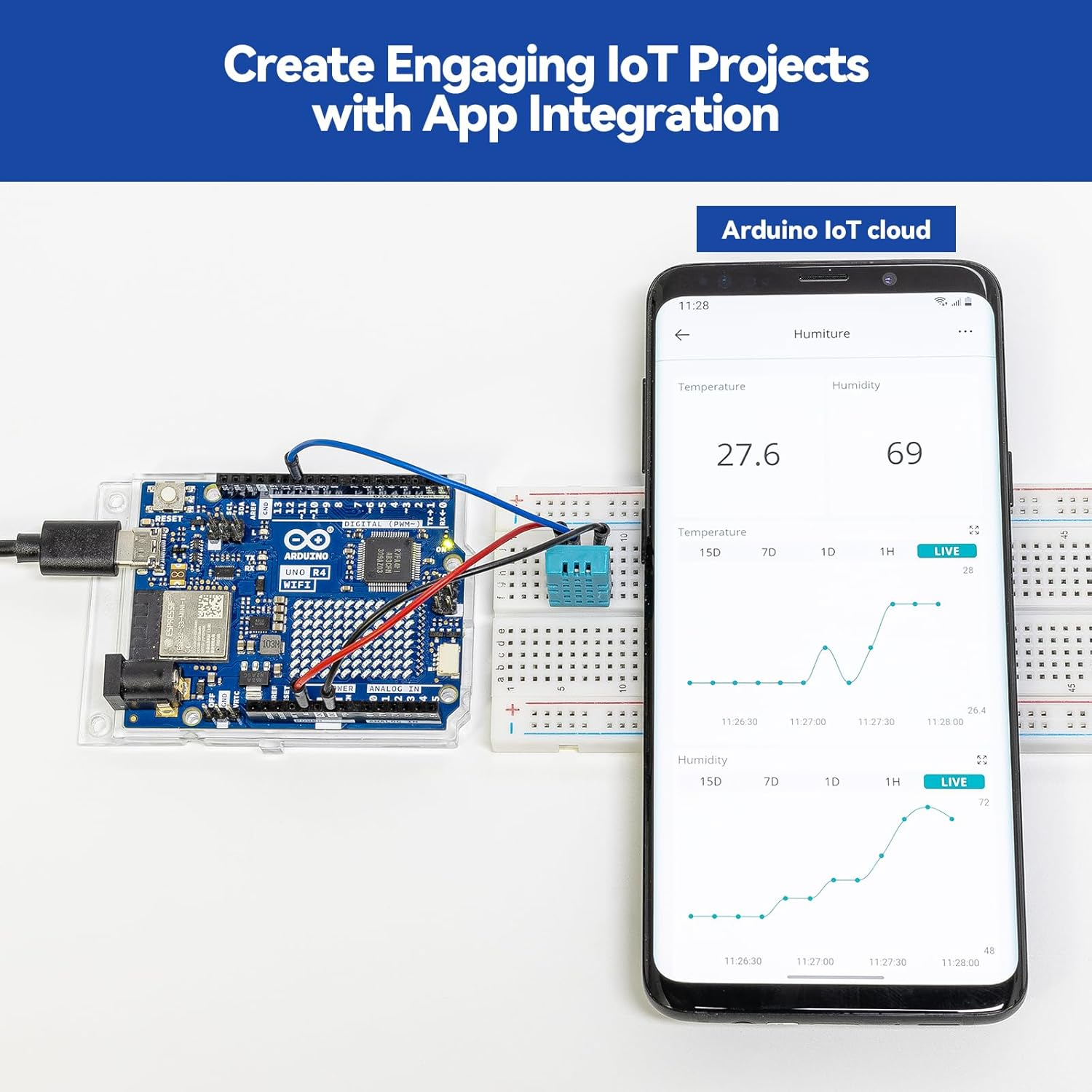 Sunfounder Elite Explorer Kit with Original Arduino Uno R4 Wifi, Rohs Compliant, Bluetooth Iot ESP32 IIC LCD1602 OLED, Super Starter Kit, Online Tutorials & Video Courses for Beginners & Engineers image number 5