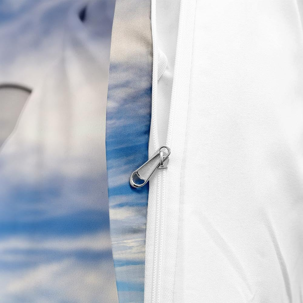 3D Sea Beach Conch Starfish Shell Quilt Cover Set Bedding Set with Pillowcases, Single/Double/Queen/King Size (Double) image number 2