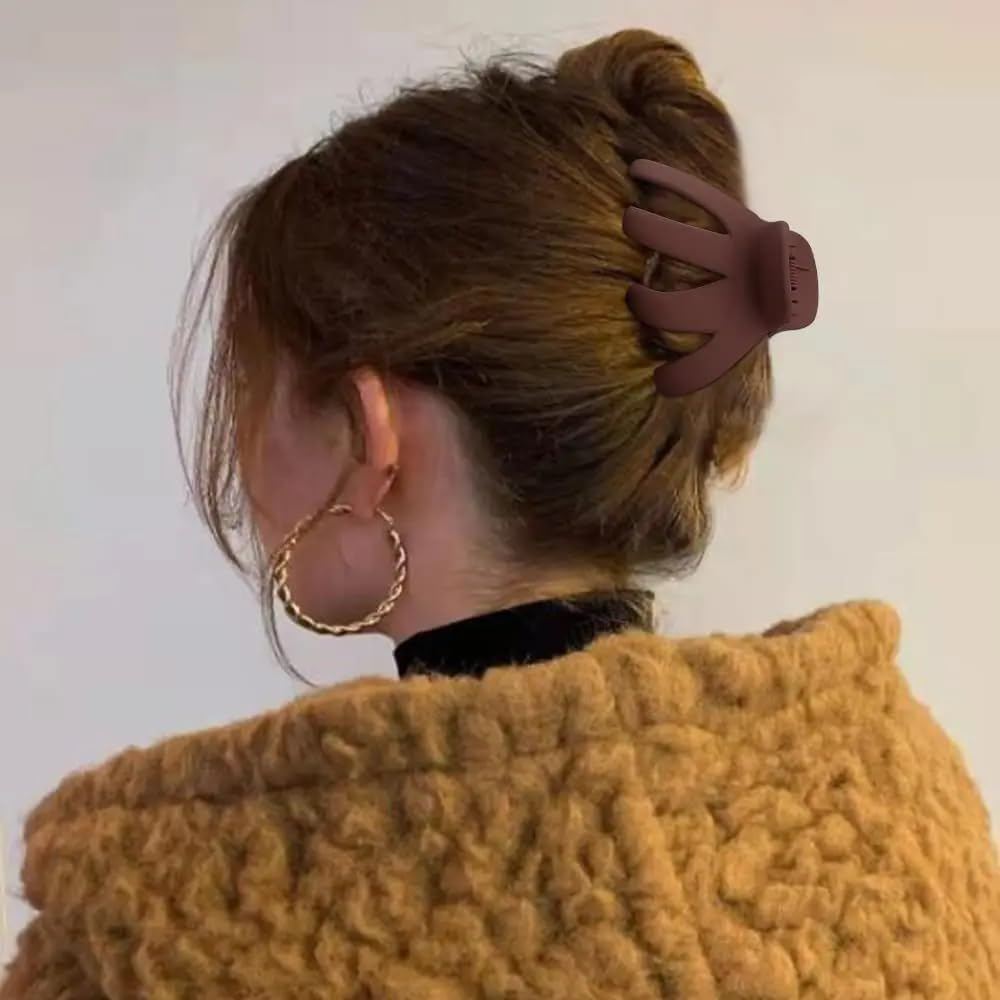 Large Octopus Clip Non-Slip Big Spider Hair Claws,5 Pcs Octopus Hair Clips Matte Hair Claws Hair Clips,Double Row Teeth Hair Clips Small Claw Clips