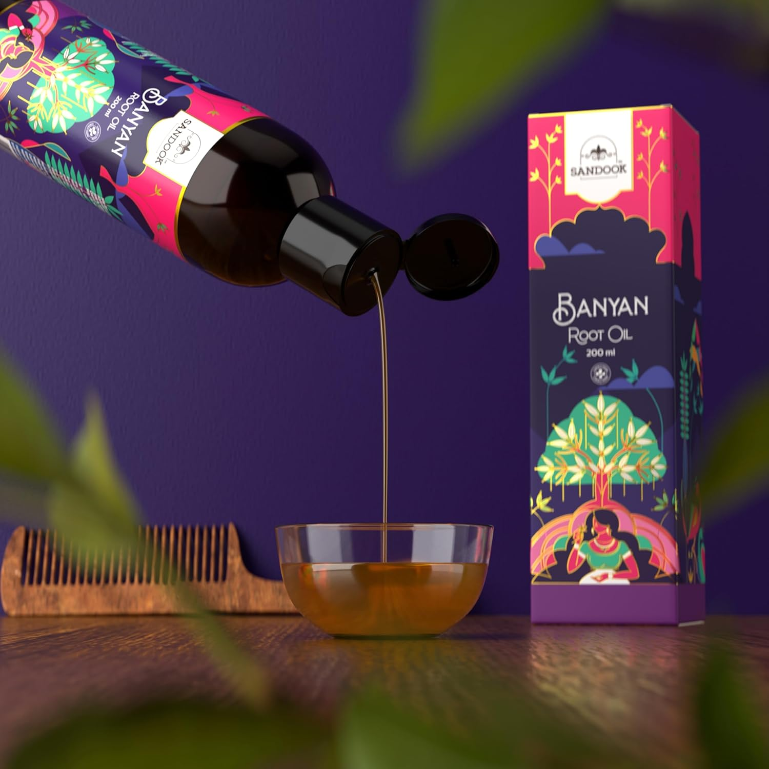 Banyan Root Oil | Reduce Hair Fall | Stimulate Hair Growth | Increase Hair Density | Goodness of Sesame Oil, Jaswandaphool, Jatamansi | (200 Ml) image number 5