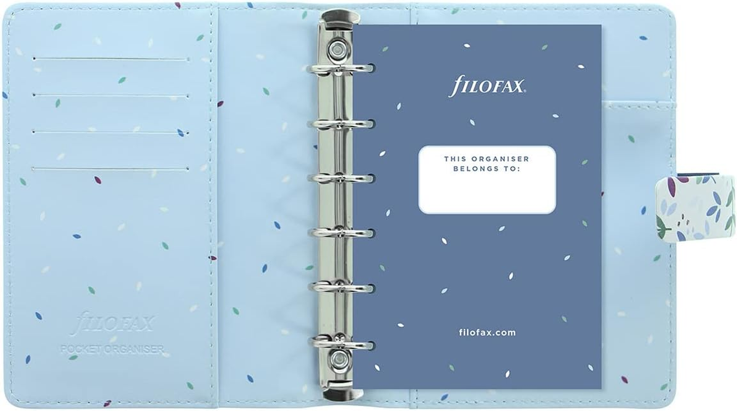 Filofax Garden Pocket Organiser Sunrise Diary, Blue/Pink image number 2
