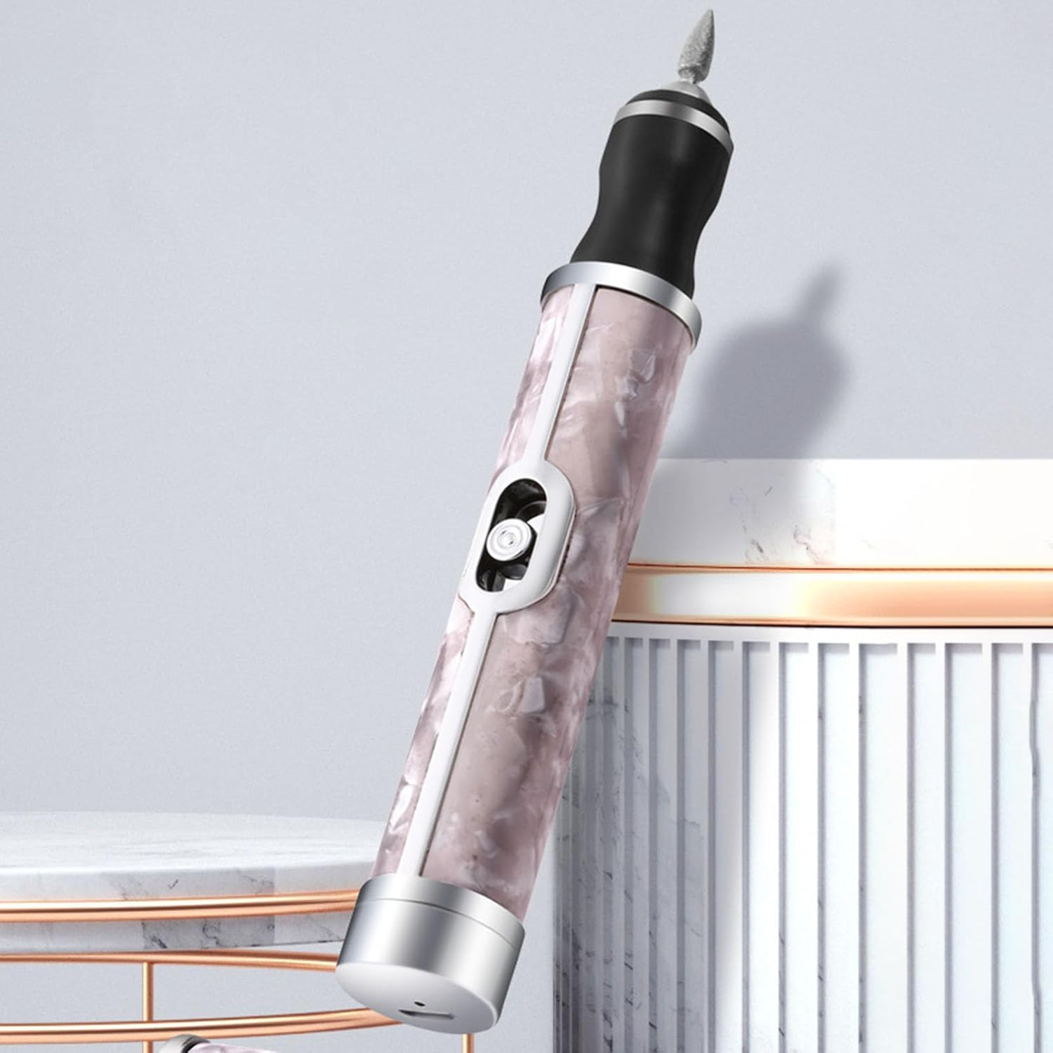 Qkbuza Electric Nail Drill Kit, 20000RPM Rechargeable Electric Nail Drill, Professional Machine, Portable Nail File for Acrylic Polish & Hard Skin Removal