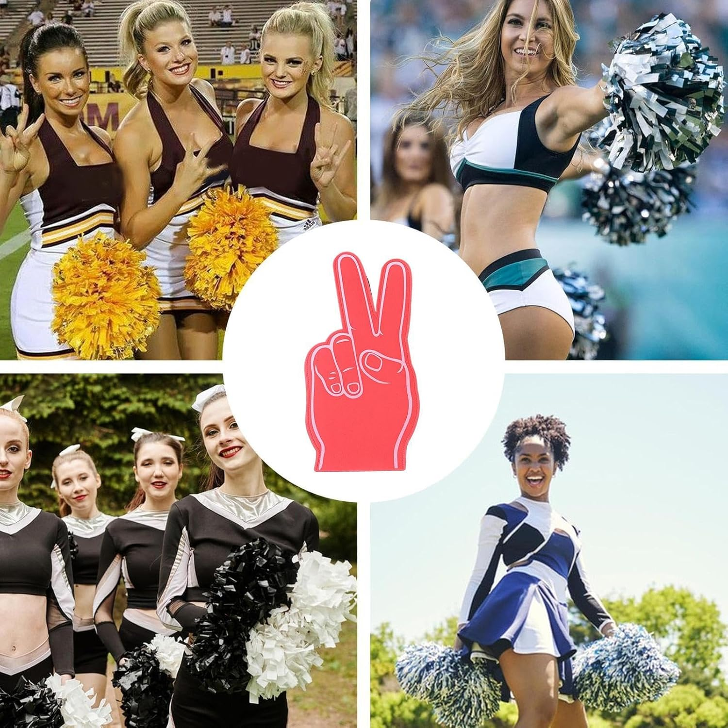 Foam Fingers - Sports Fan Foam Hand | Giant Foam Finger for Game Day Cheers | Fun and Colorful Fingers for Sports Events, Team Spirit, Tailgating | Foam Finger for Support and Celebration - Blue image number 2