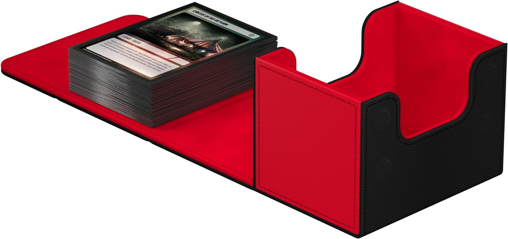 Ultimate Guard 100+ Synergy Sidewinder Deck Box, Black/Red