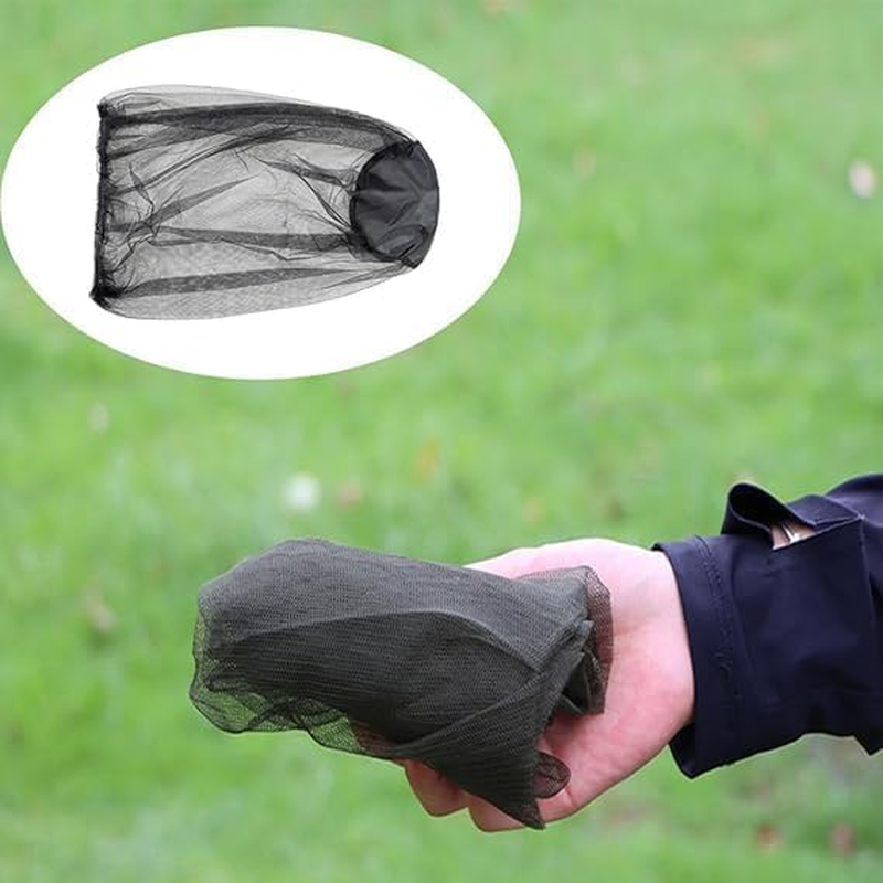 2Pcs Fly Heads Net,Face Netting Hat Heads Fly Net,Mosquito Repellent Mesh,Midge,Outdoor Mosquito,Neck Cover Protecting Netting for Outdoor Hiking Camping Climbing Walking image number 4