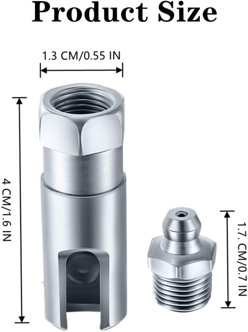 1 PCS Grease Gun Coupler Strong Grease Coupler Grease Gun Tip Push on Slotted Right Angle 90 Degree Grease Coupler with 1/8 Inch NPT Threads for Farm Truck Auto Industrial Use image number 4