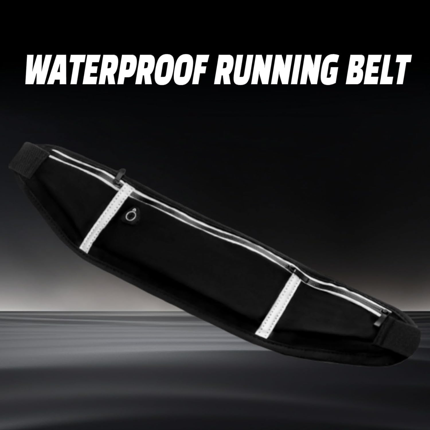 Slim Running Belt, Workout Fanny Pack for Men Women,Exercise Waist Pack for Phone Holder, Runner Belt for Running Walking Cycling Camping Gym (Black) image number 5