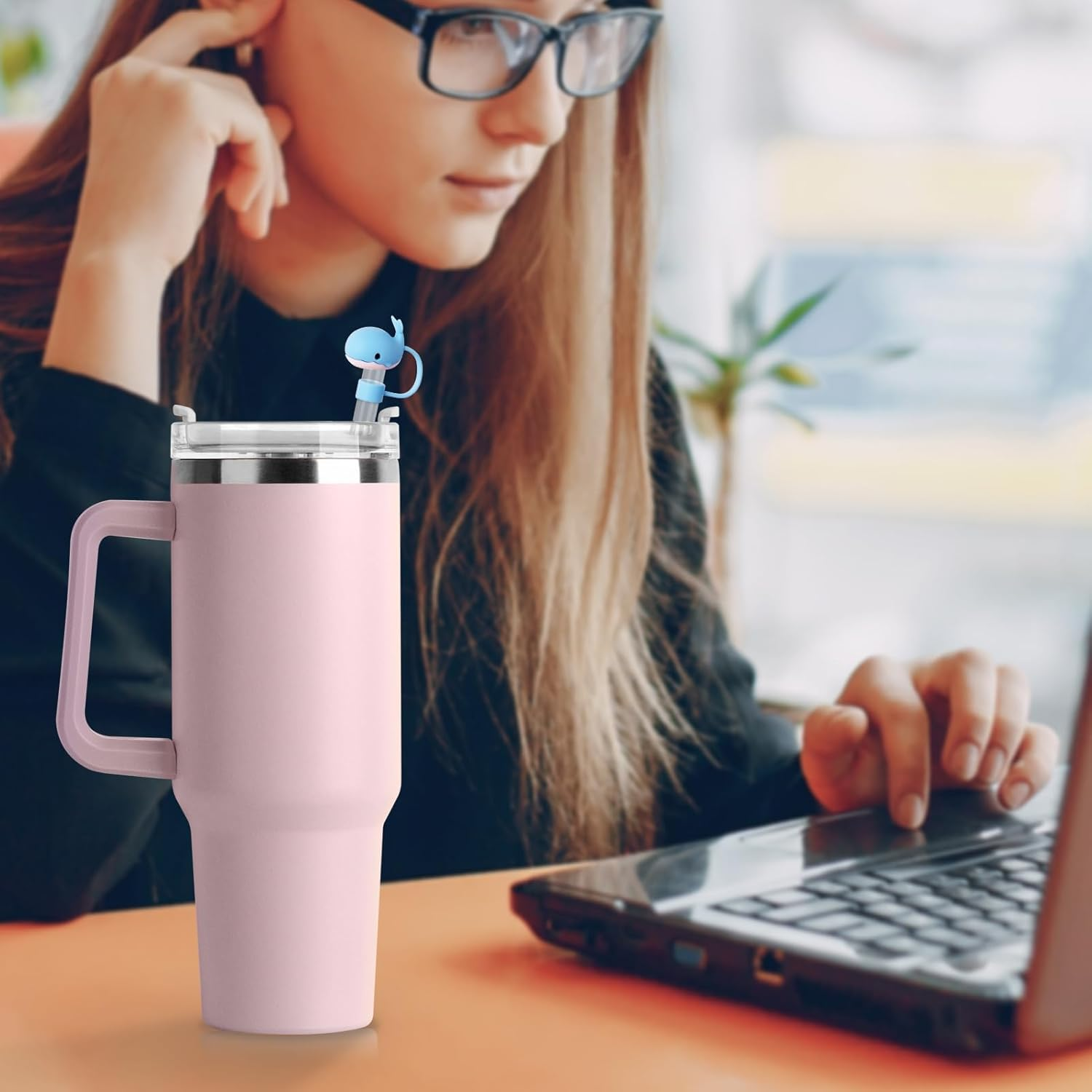 VVAYHUA 6Pcs Cute Animals Straw Covers Cap for Stanley Cup & Simple Modern, Silicone Straw Tips 0.4In/10Mm for Accessories image number 1