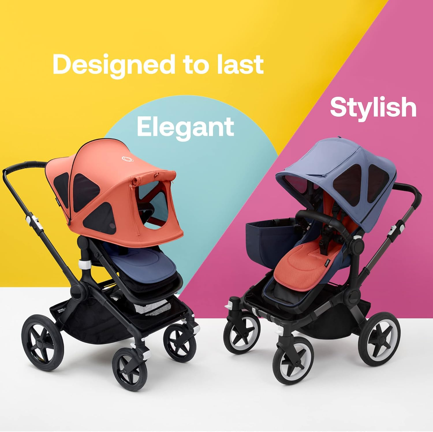 Bugaboo Dual Comfort Seat Liner for Pushchairs, All-Season Comfort, Improved Fit, Compatible with All Bugaboo Strollers, Reversible, Super Soft 3D Mesh, Pine Green image number 3