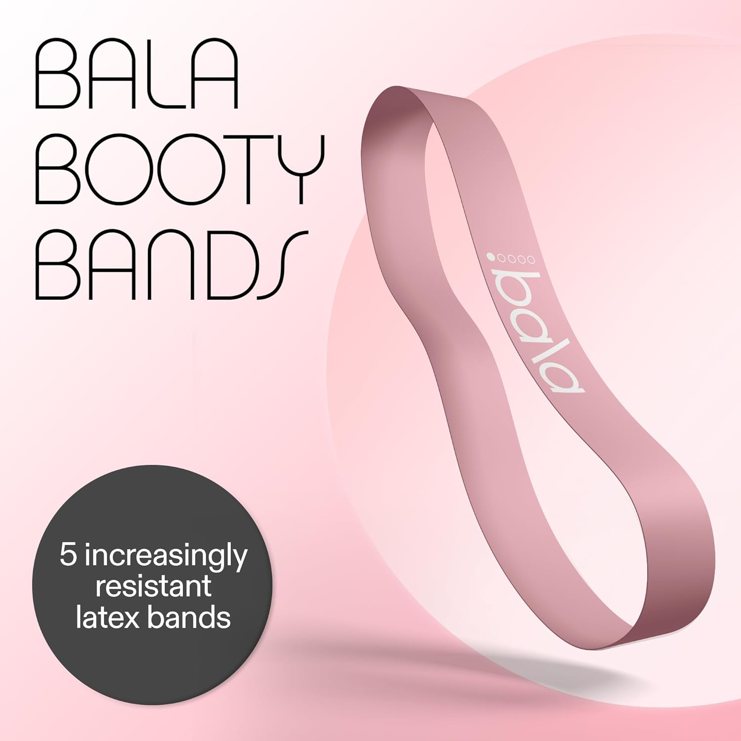 Bala Booty Bands Resistance Bands for Women & Men - Elastic Exercise Bands for Working Out - Wrist, Ankle, Legs & Booty Bands - Workout Resistance Bands for Yoga, Pilates, Strength Training image number 5