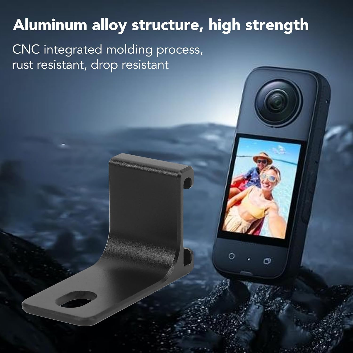 Action Camera Extension Cold Shoe Mounting Adapter for X4 X3 X2, Camera Quick Release Fill Light Accessories, Extension Mount, Expandable Microphone Fill Light Accessories image number 3