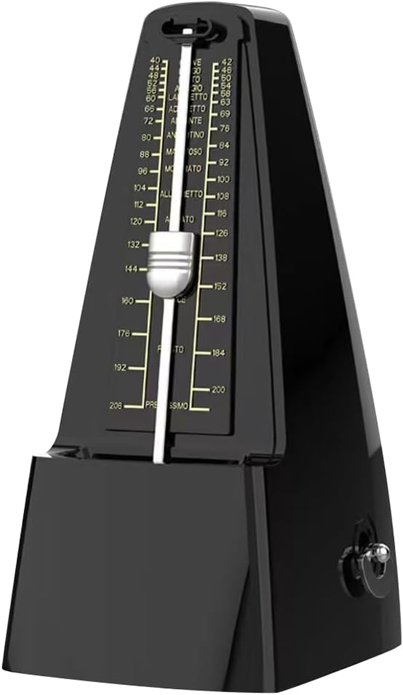 Mechanical Metronome,Universal Metronome for Piano Guitar Violin Bass Drum,High Precision Track Beat and Tempo (White)