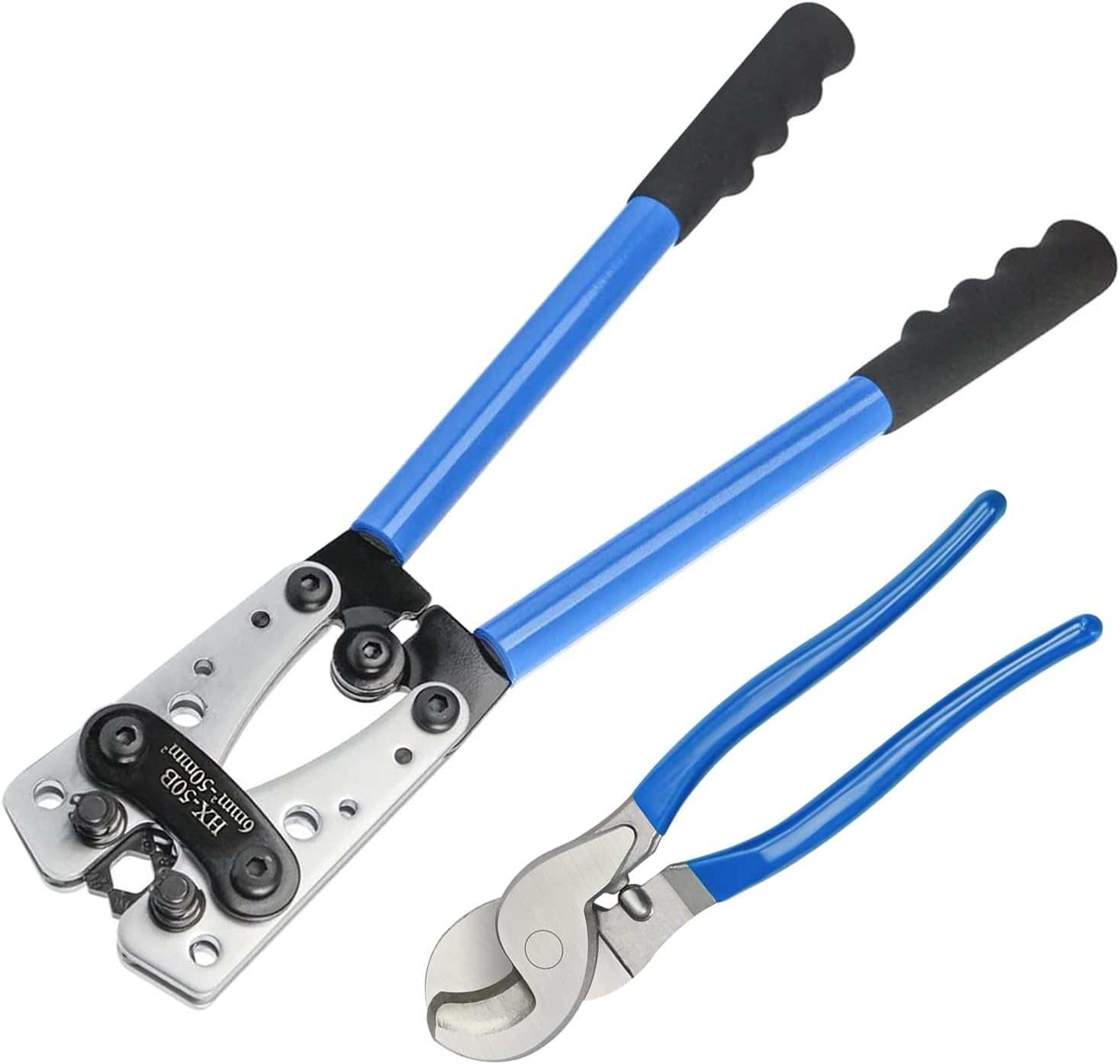 Fullfun Battery Cable Lug Crimping Tool with Wire Cutter for Heavy Duty Wire Lugs, Battery Terminal 6-50Mm&sup2;, Wire Crimper for AWG 10-1/0 Electrical Lug image number 6
