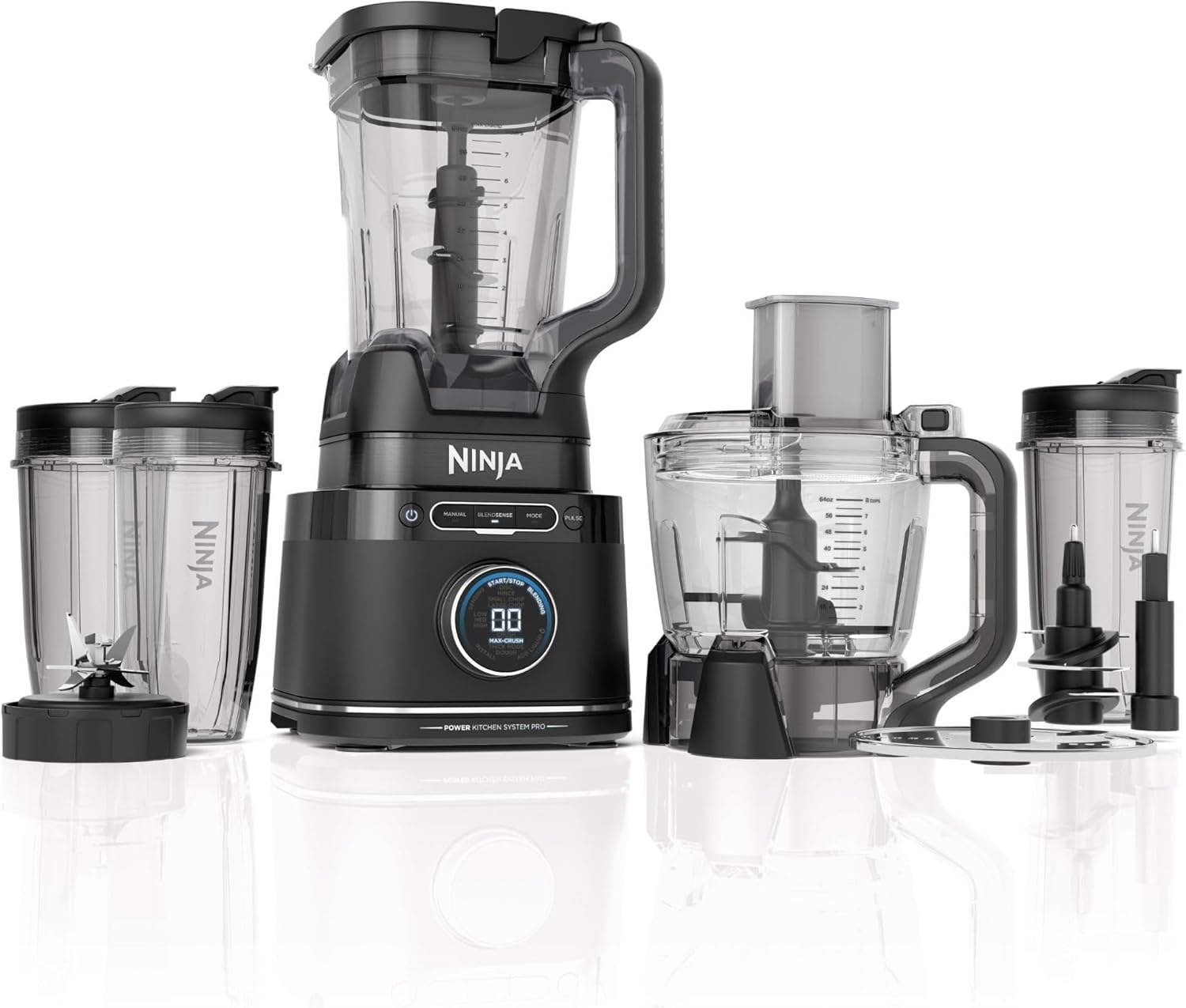 Ninja Detect Kitchen System Power Blender + Processor Pro, High Speed Food Mixer, Juicer & Smoothie Maker, One Touch Preset Programs & Blendsense Technology, TB401ANZ, Black image number 3