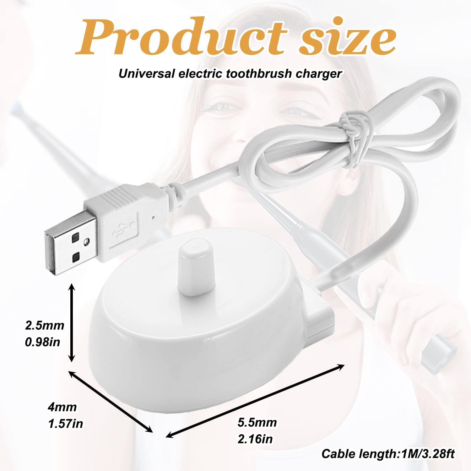Electric Toothbrush Charger &ndash; Compatible with Oral-B and More, Fast Charging Dock for Electric Toothbrushes image number 1