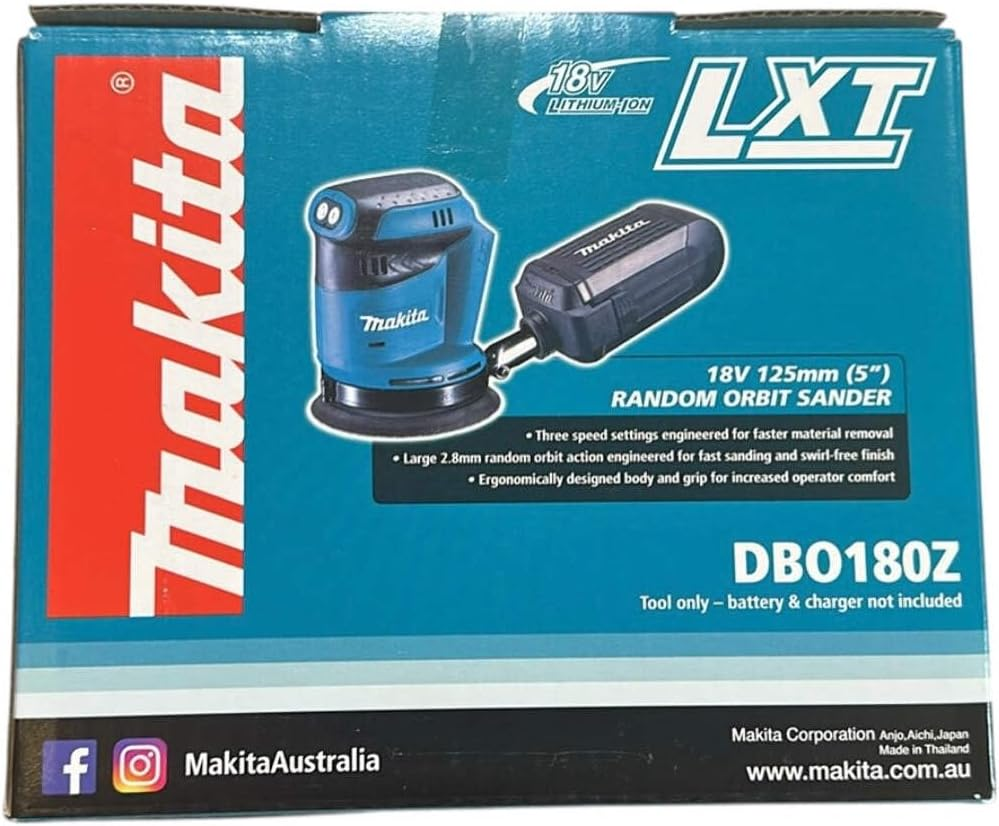 Makita 18V LXT Cordless Random Orbital Sander DBO180Z image number 2