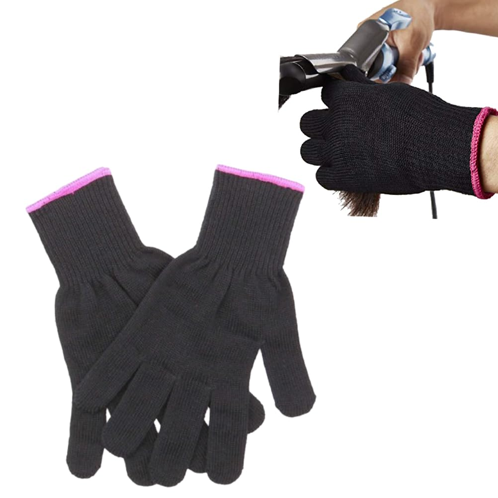 Fc'Noqgn Pack of 2 Professional Heat Resistant Gloves for Curls, Straighteners and Curling Iron Styling Heat image number 4
