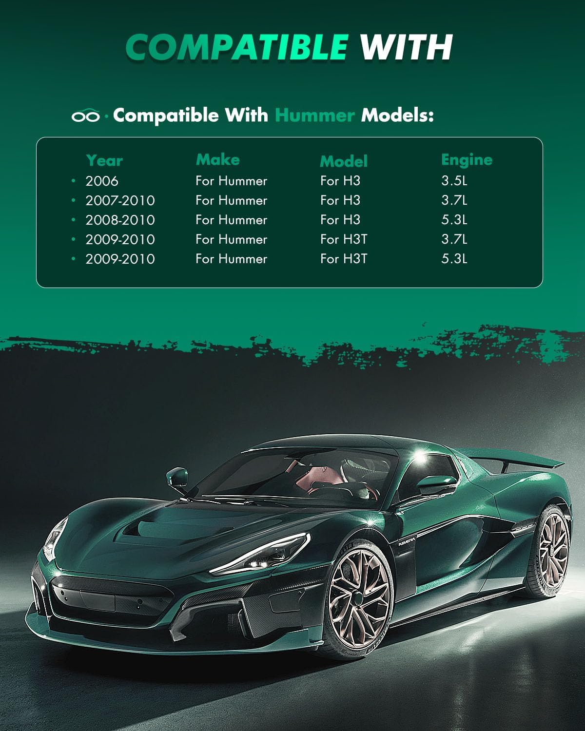 SCITOO D1120 Rear Semi-Metal Brake Pads Sets Fit for Hummer H3 2006-2010,For Hummer H3T 2009-2010 image number 3