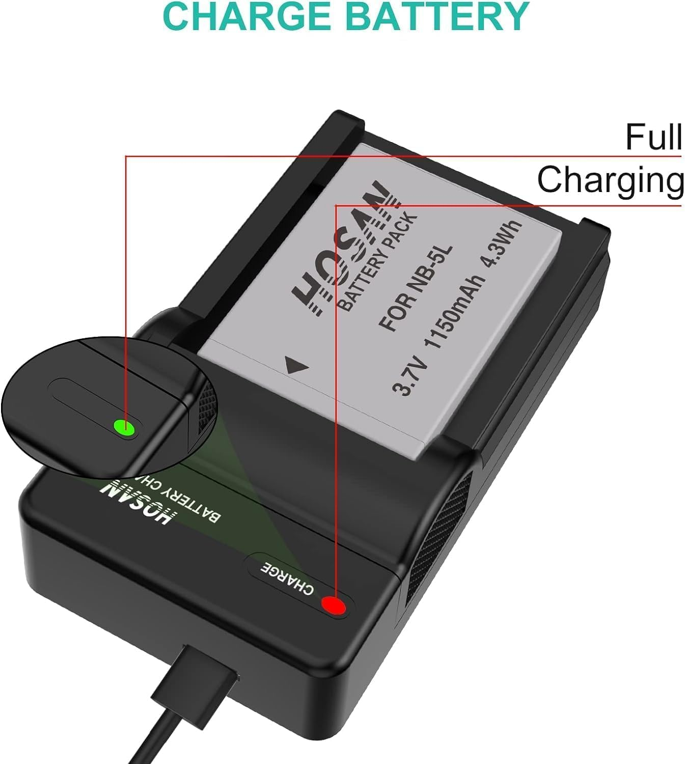 NB-5L Battery (2-Pack) and Portable USB Charger Kit for Canon NB-5L Canon Powershot S100, S110, SD790IS, SD850IS, SD870IS, SD880IS, SD890IS, SD970IS image number 6
