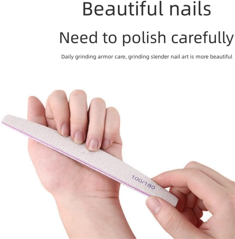 Nail Files 25PCS Set, 100/180 Grit Double-Sided Emery Board Washable Manicure Tools image number 6