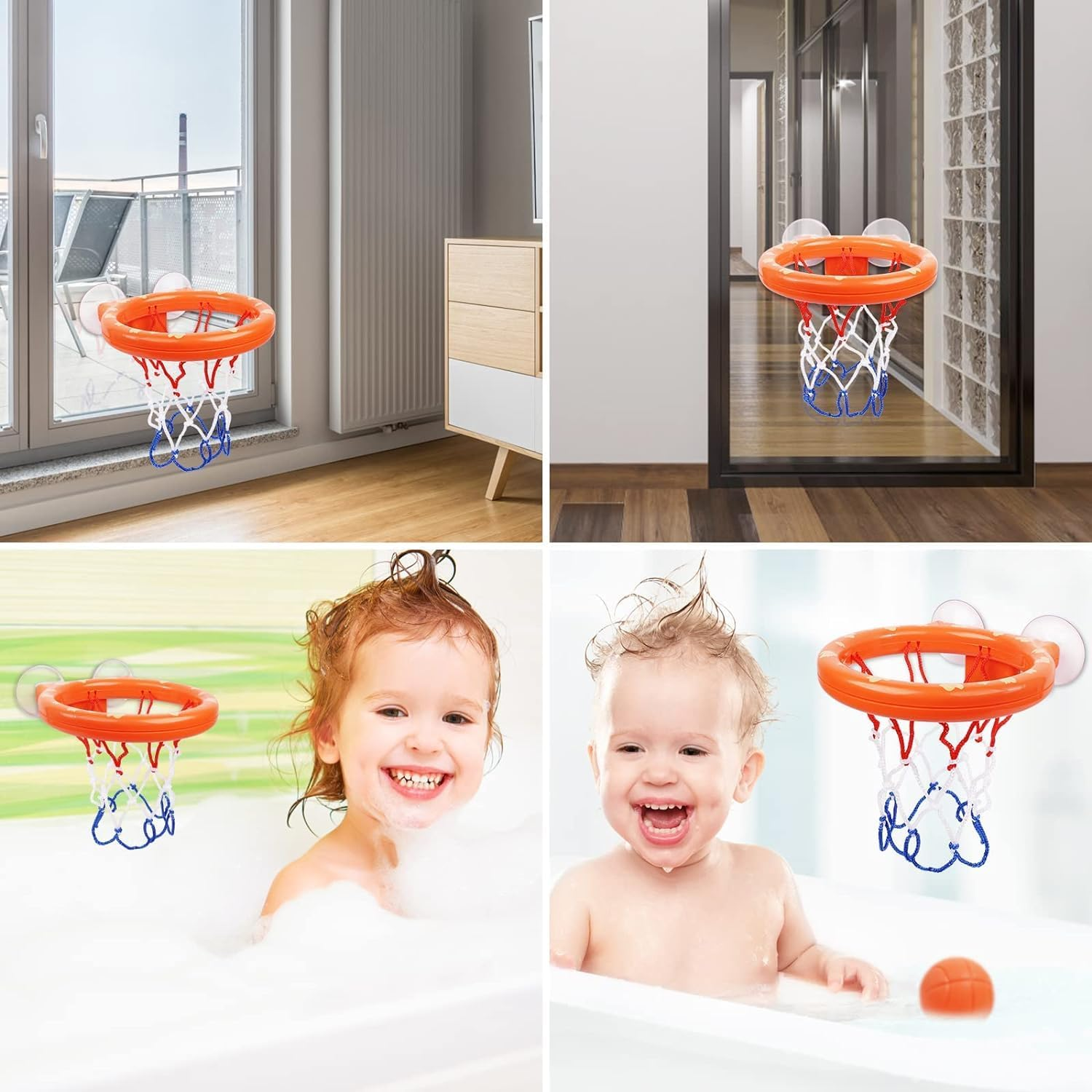 Bathing Toy Bathtub Basketball Hoop, Green Dinosaur Shape Fun Game Gifts in the Bathroom, Including 3 Balls