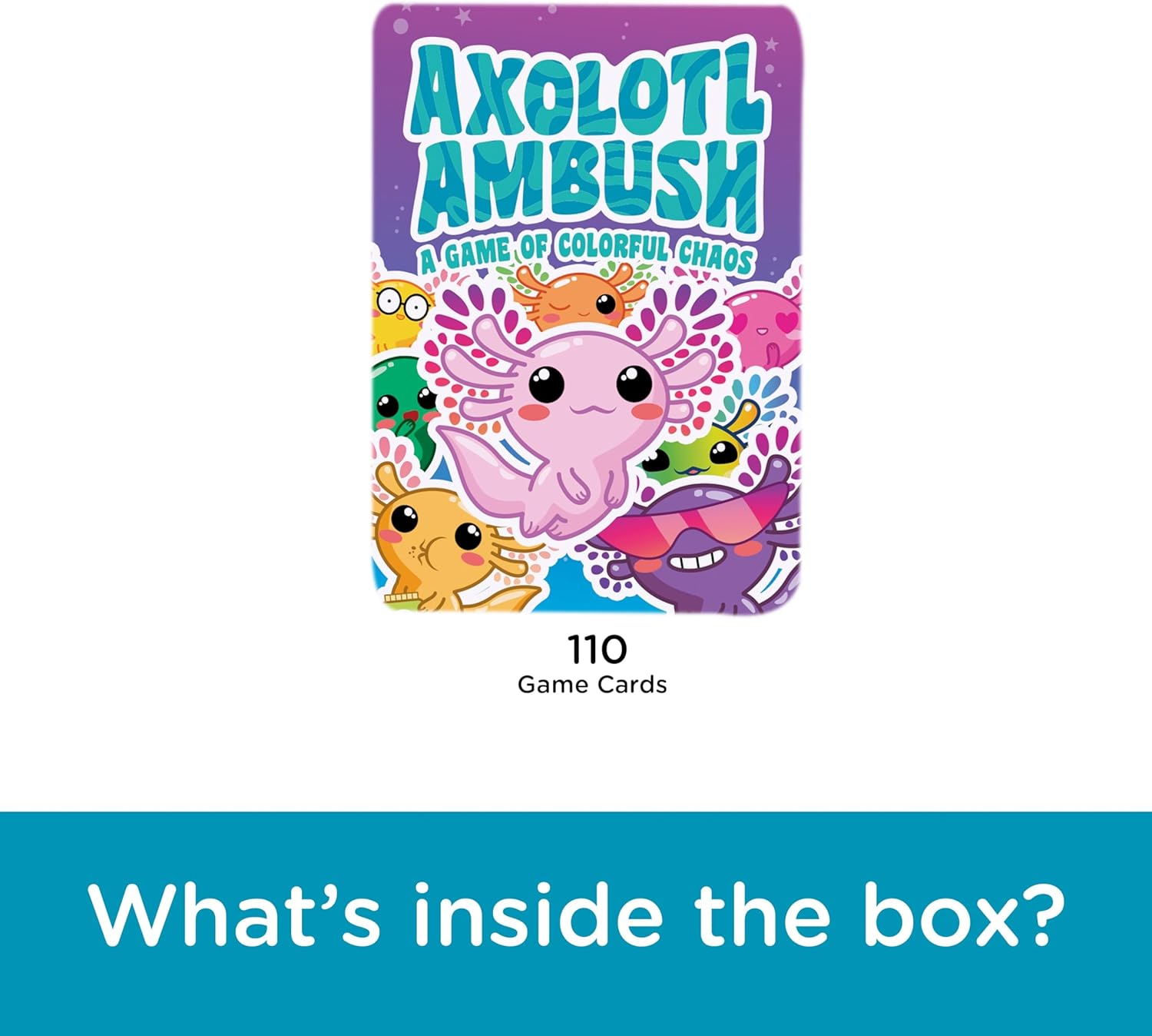 AQUARIUS Axolotl Ambush Card Game - Great Family Fun - Ages 6+ - Officially Licensed for Fun - Axolotl Card Game - Merchandise & Collectibles image number 2