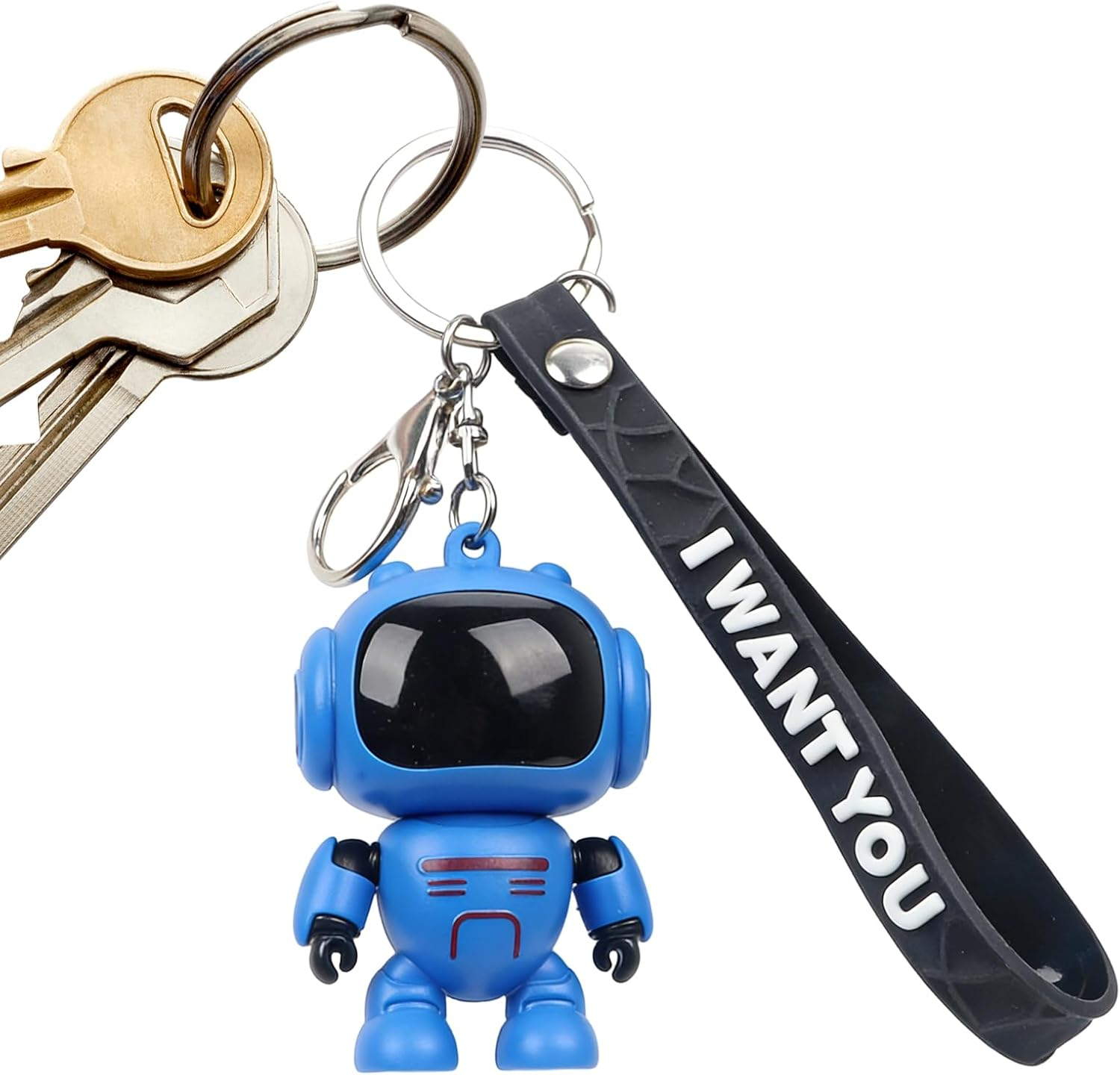 Bag Charm | Joint Movable Robot Wallet Pendant,Glowing Eyes Design Keychains for Backpacks,For Women Men Bag Schoolbag Handbag Home Car Travel